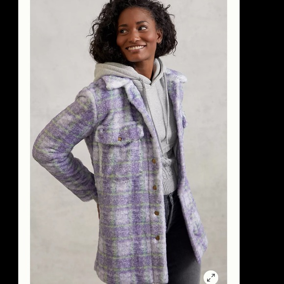 Anthropologie Jackets & Blazers - Anthropologie Hutch Donna Plaid Shirt Jacket